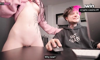 Table humping, I'll play with my stepbro while he's on the computer. Orgasmic fondling - XXX!