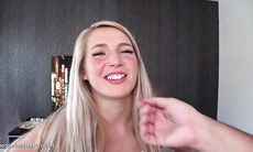The not-so-naive blonde, Chloe Duval, endures a thorough and intense anal penetration culminating in a messy facial climax.