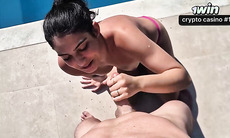 HOT LATINA GETS A FAITHFUL BLOWJOB IN PUBLIC - Brazil XXX!