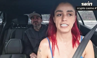 Brazilian taxi driver catches passenger jerking in backseat - impressive horny sex!